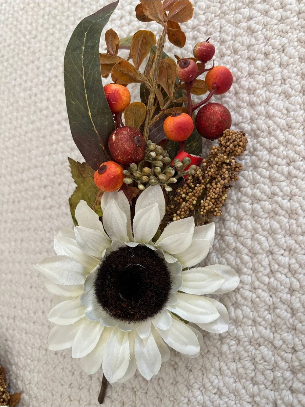 Fall decorations Sunflower and Autumn Berry flower pick Set of 6 Hobby Lobby